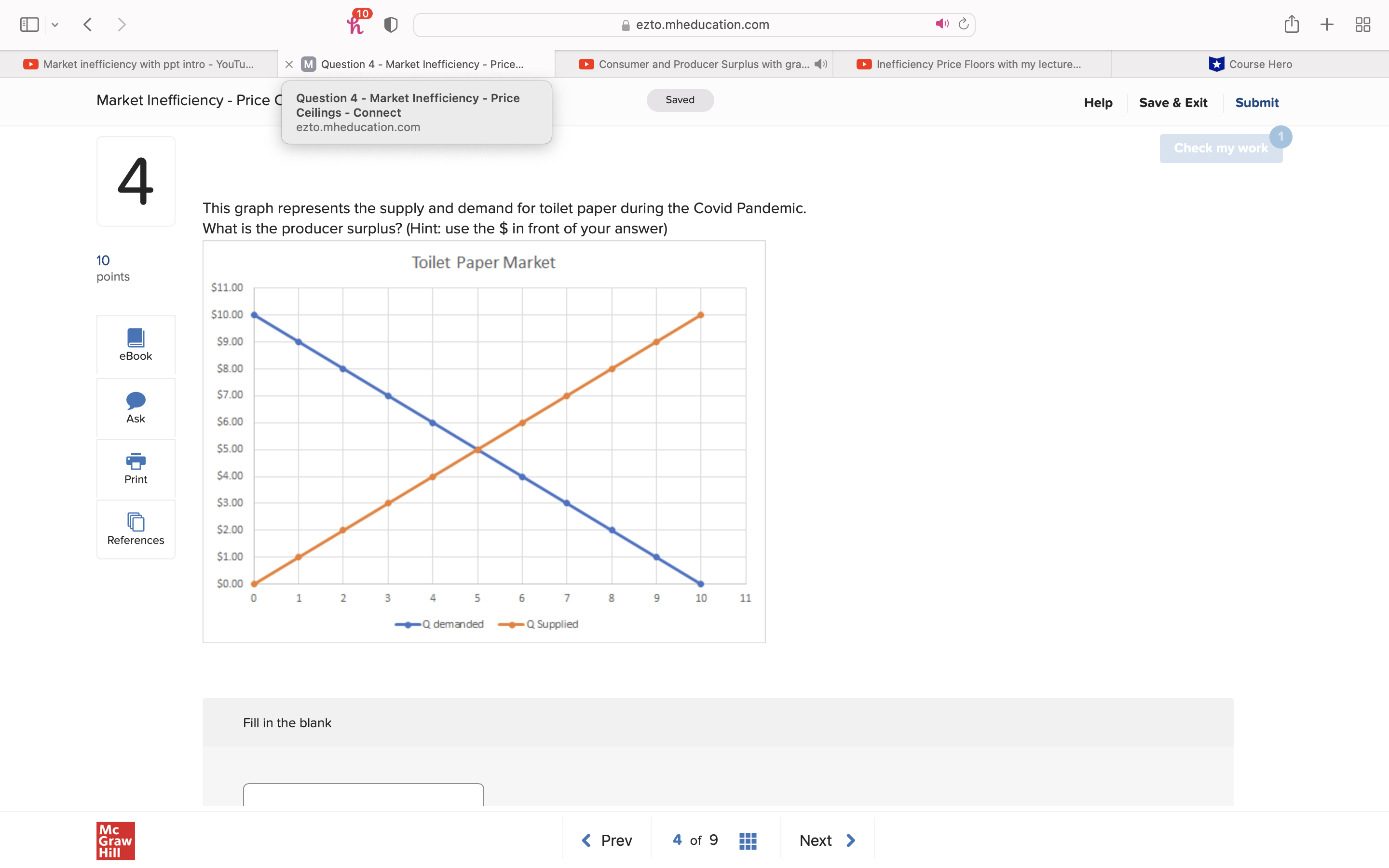 ezto.mheducation.com + 88 Market inefficiency with ppt intro - YouTu... M Question