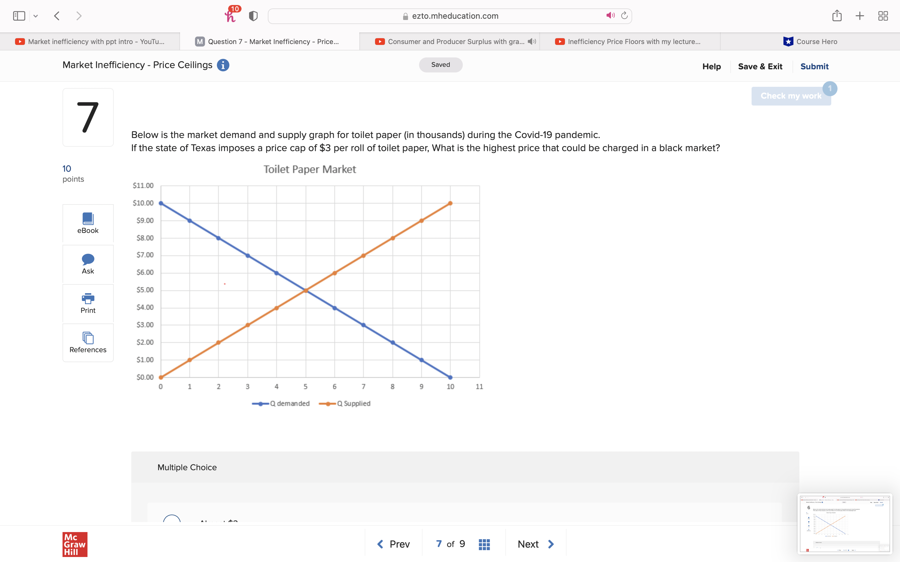 ppt intro - YouTu... M Question 3 - Market Inefficiency - Price...