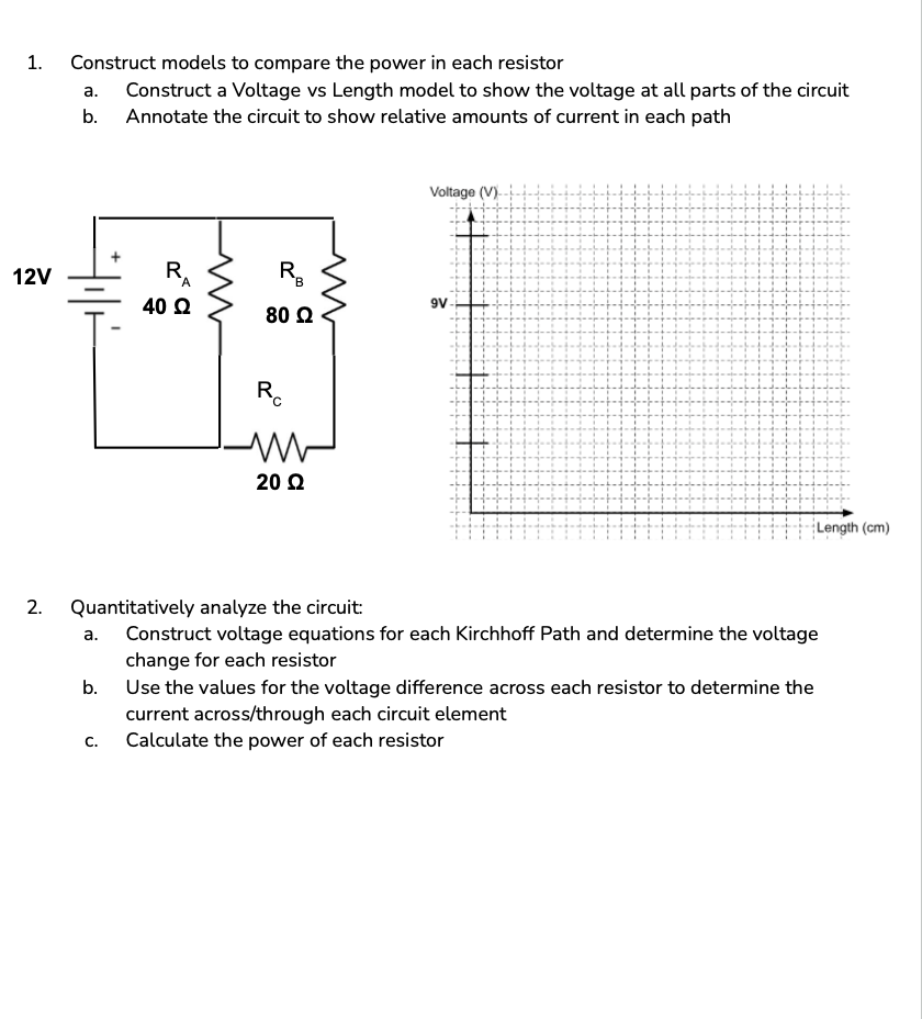 b. A B 409 son RC 200 Construct a Voltage vs Length