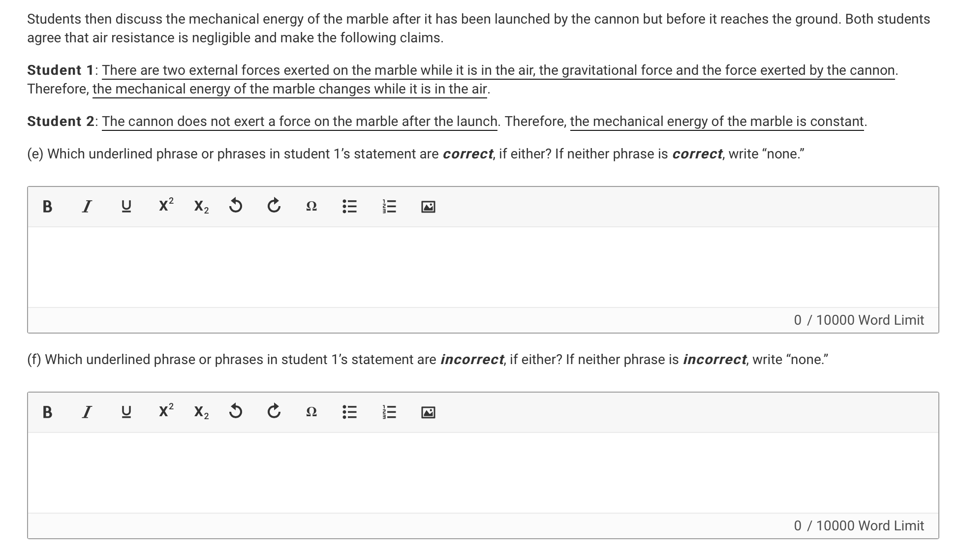 mass mm horizontally from a toy cannon of mass MC, where MO