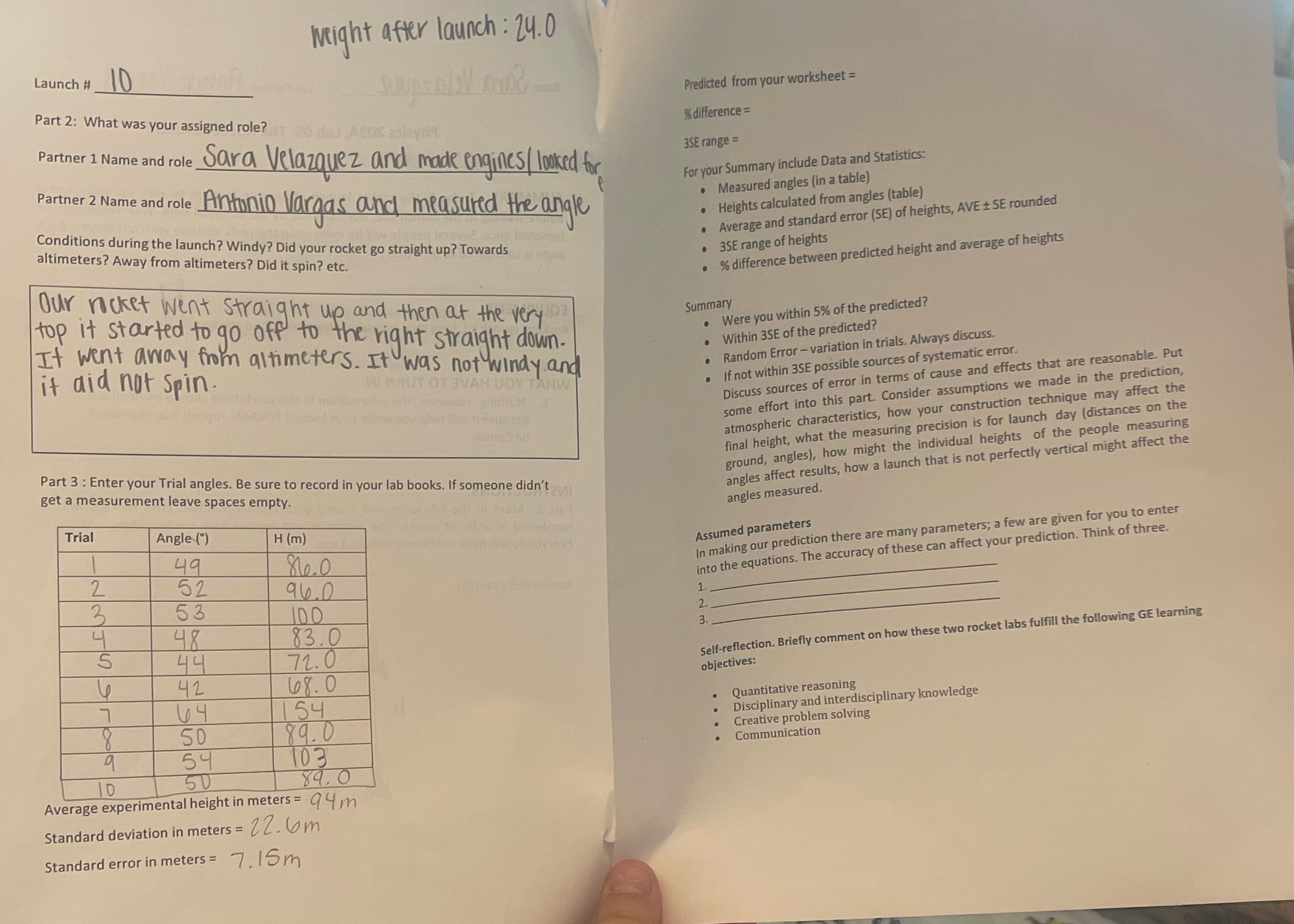 answer all the questions on the right including the summary using the