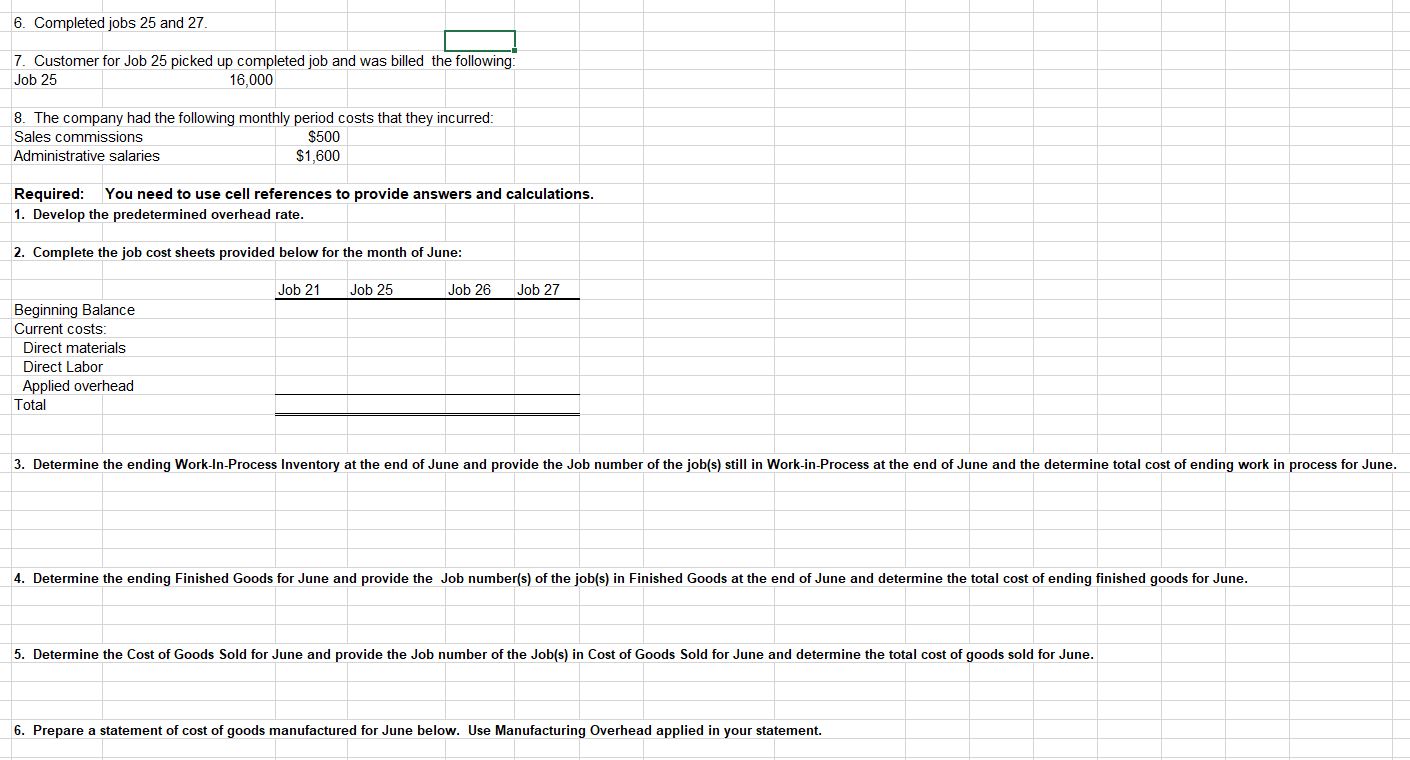 of formula bar Part 1: Information to use in completing is below