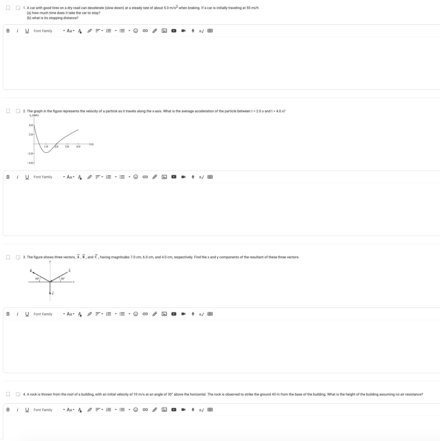 braking. If a car is initially traveling at 55 mi/h (a) how