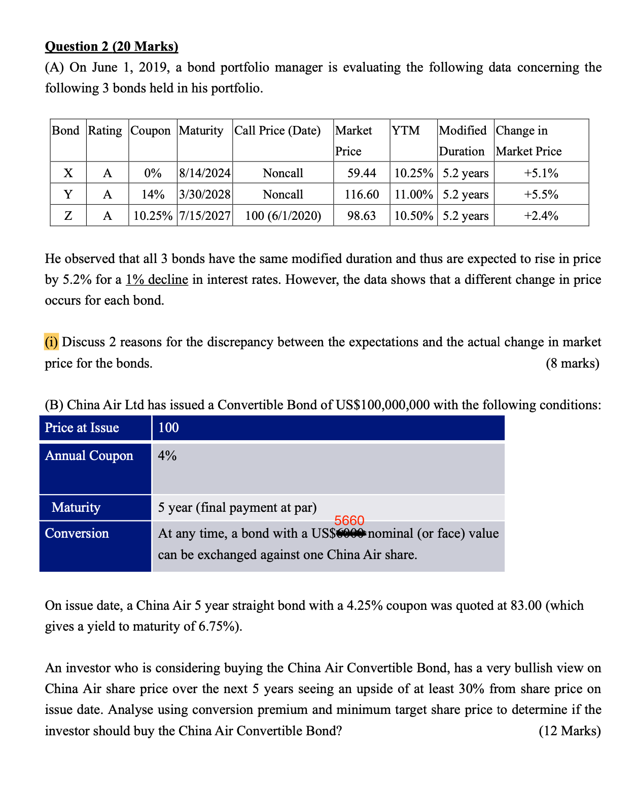 Please help with this question. Question 2 (20 Marks) (A) On June