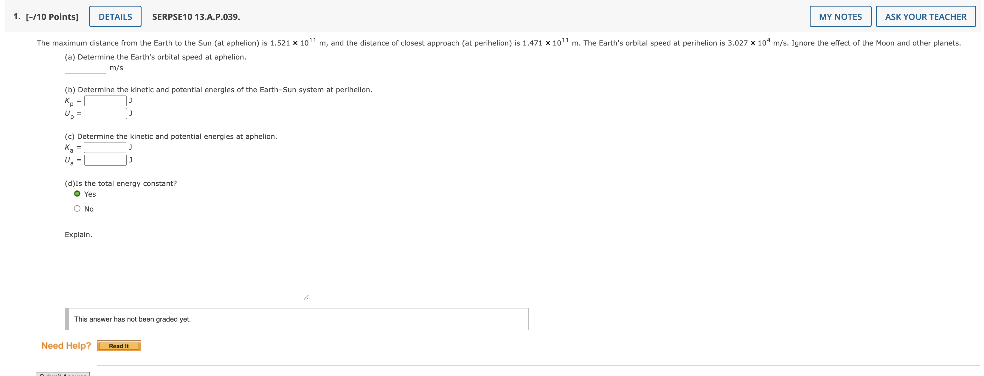 3.027 x 10" m/s. Ignore the effect of the Moon and other