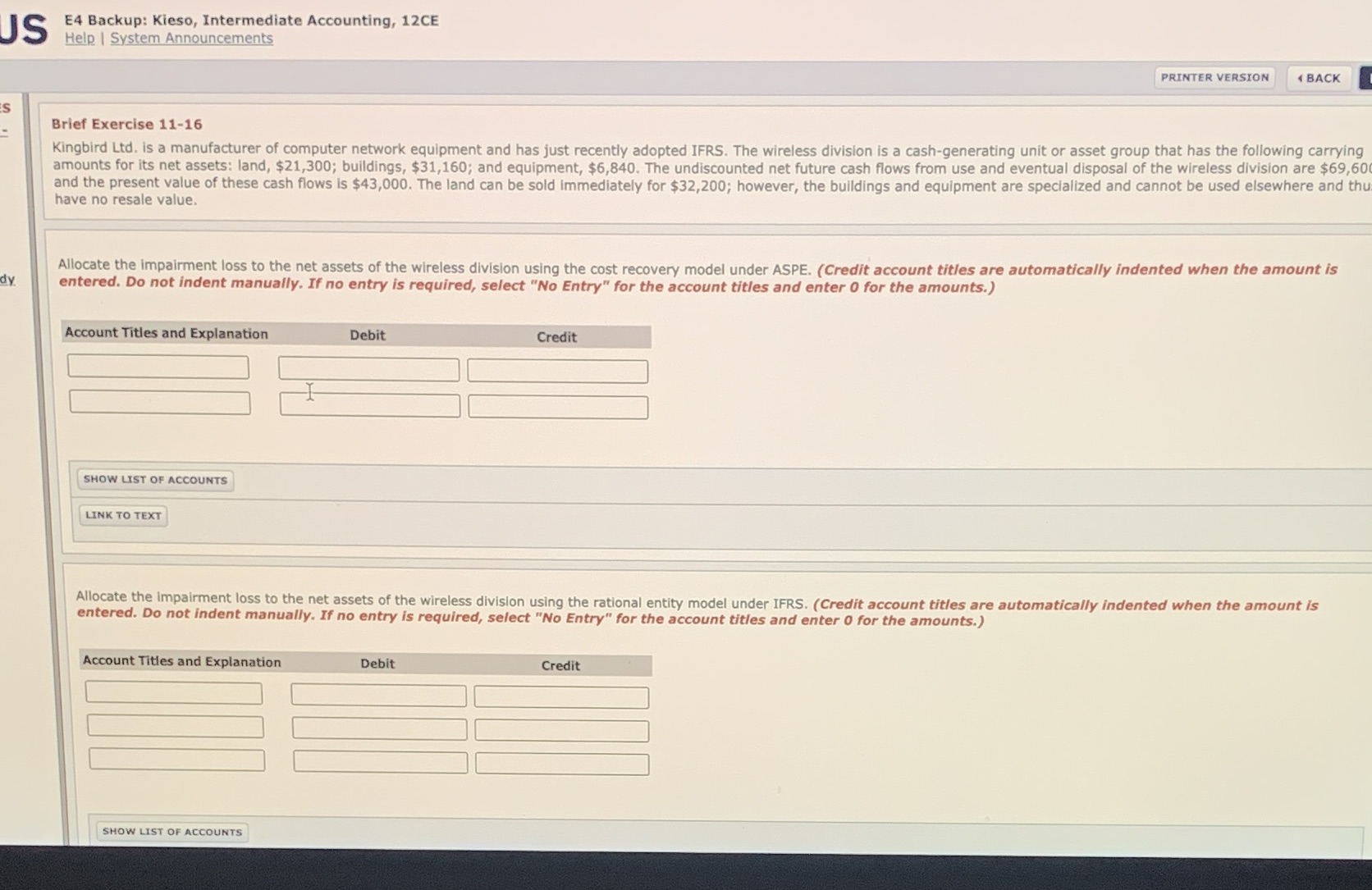  JS E4 Backup: Kieso, Intermediate Accounting, 12CE Help | System Announcements