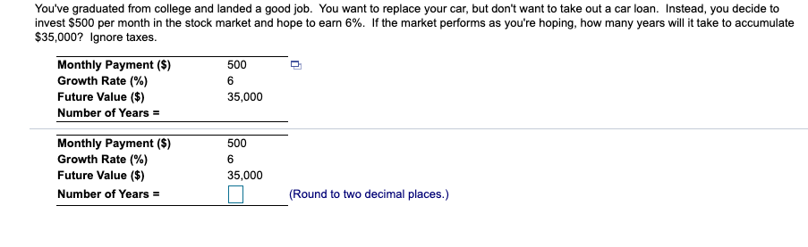 try to get the answer for Number of periods I'm getting an