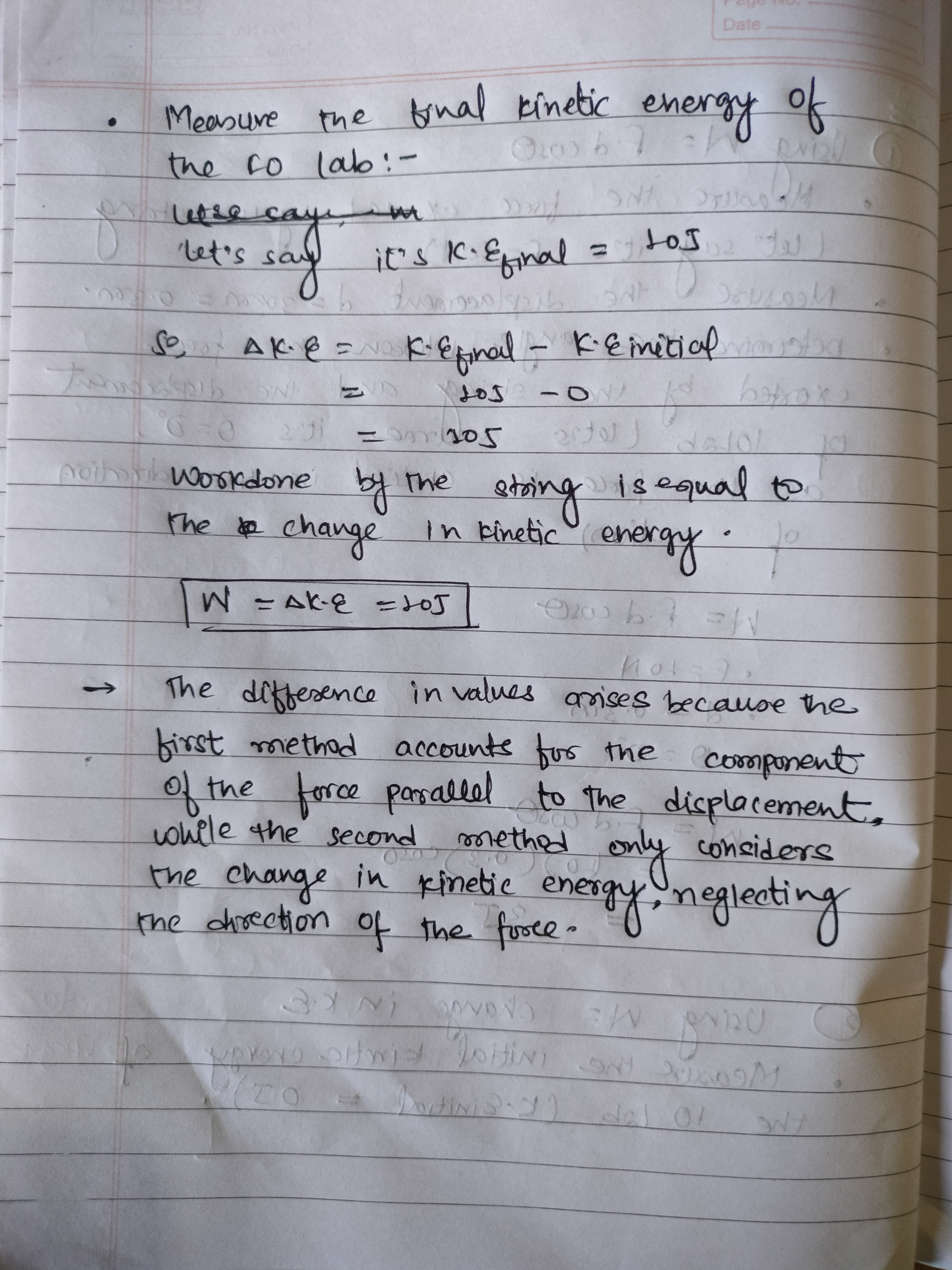 of ways to determine the work done by the string on the