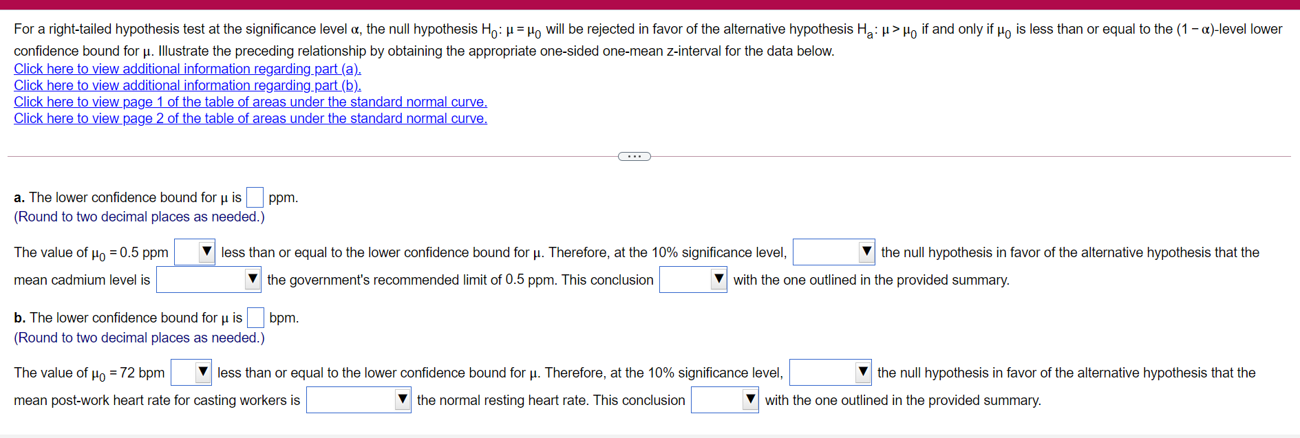 is less than or equal to the (1 (Jo-level lower condence bound