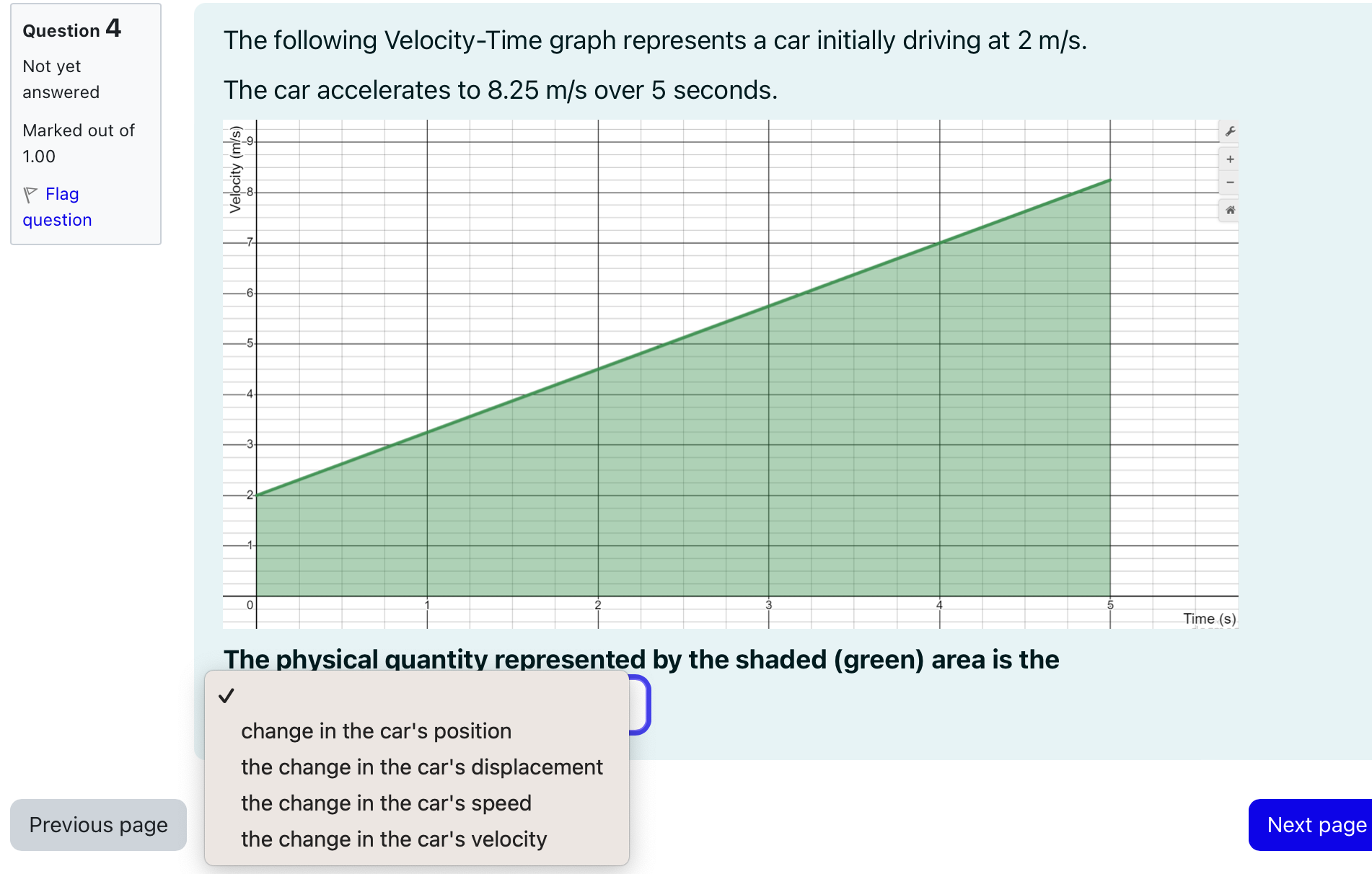 \\V Flag question Consider the following Position-Time graph showing the Altitude of