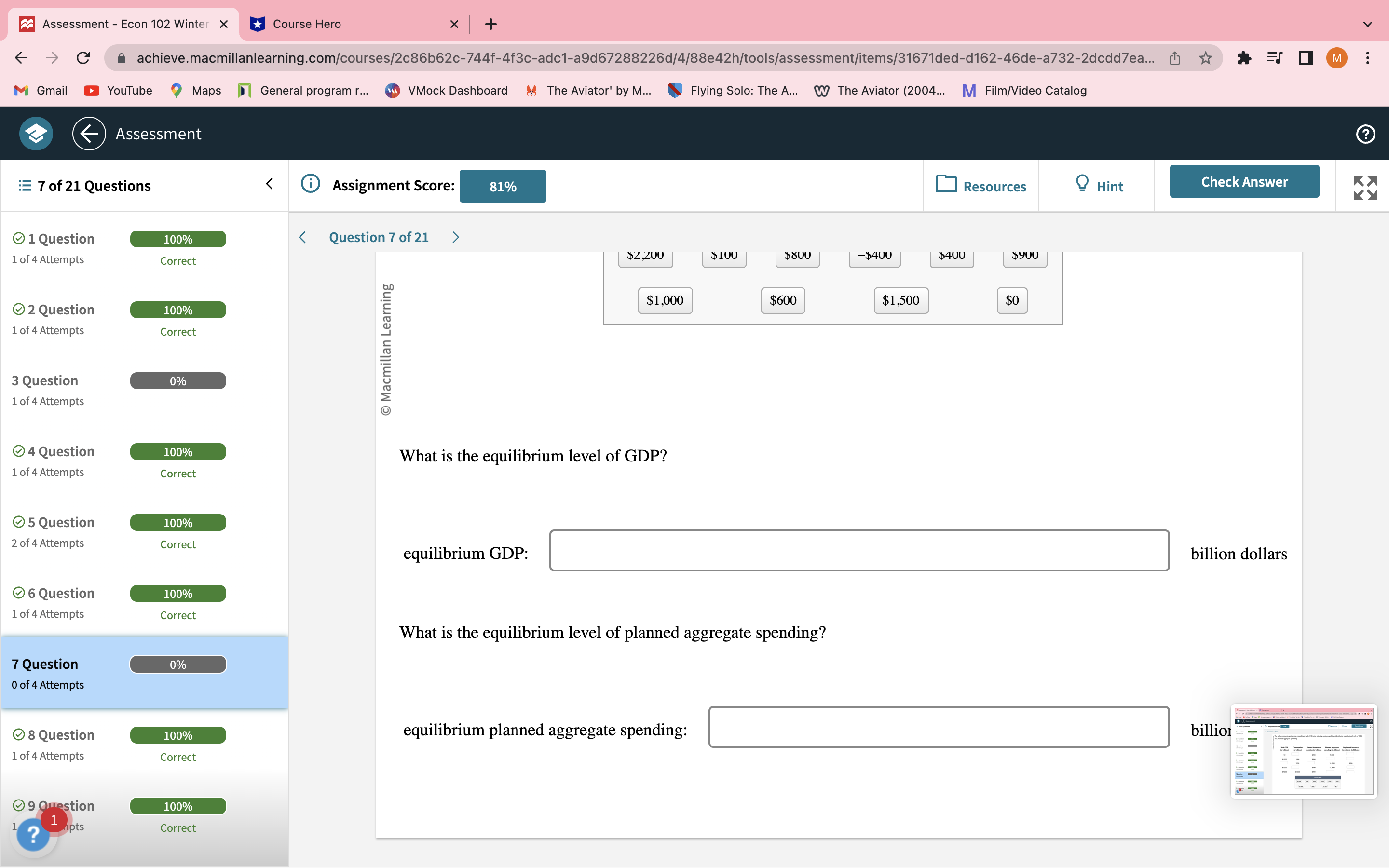 Film/Video Catalog Assessment ? 7 of 21 Questions Assignment Score: 81% Resources