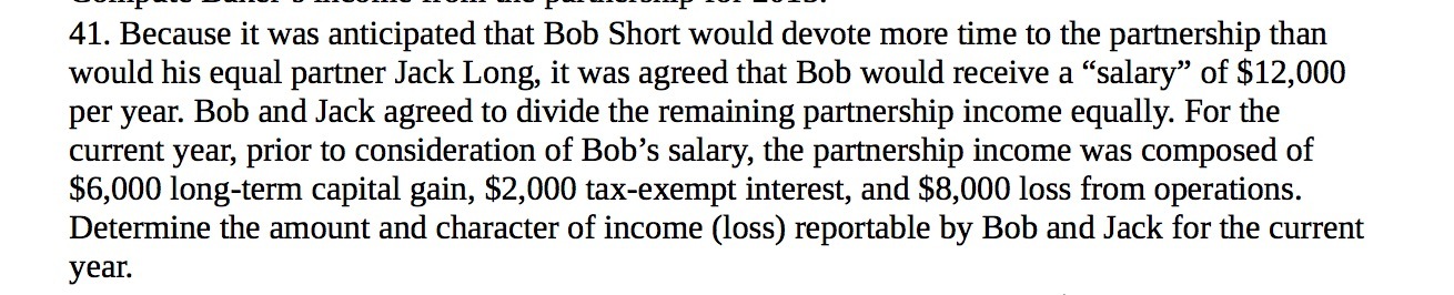 41 . Because it was anticipated that Bob Short would devote