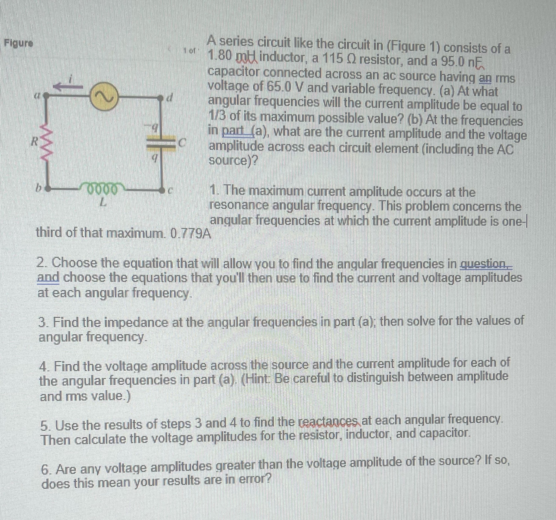 Questions 2,3,4,5,6? Answer for number 1 is 0.799A u dont have to