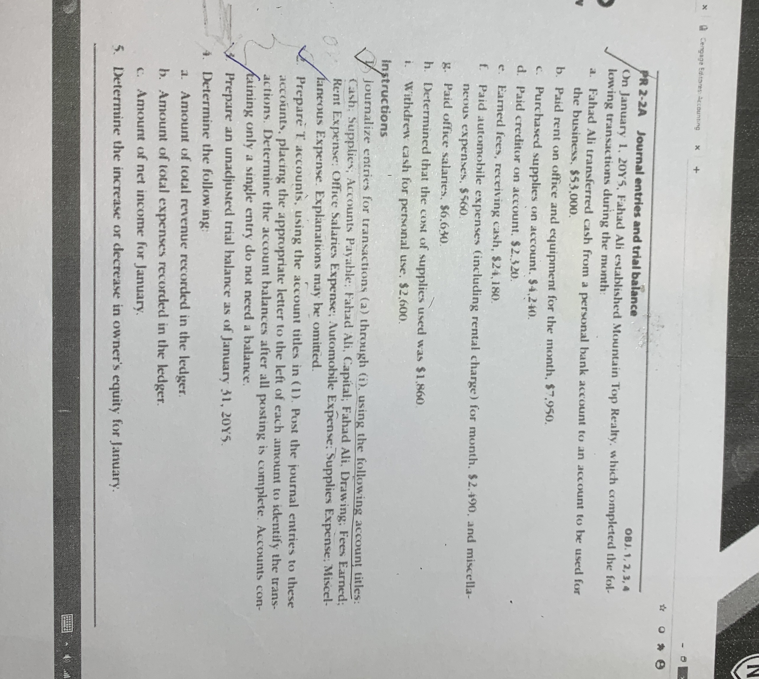 I need help with the number 4 and number 5 Cengage Editores