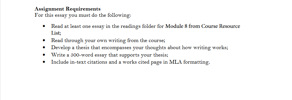 from the readings folder for this module and looking back over your