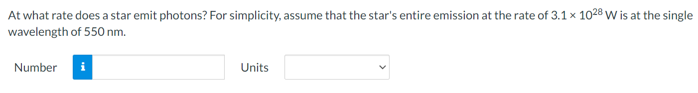 At what rate does a star emit photons? For simplicity, assume