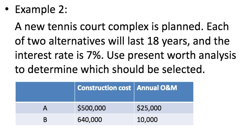 - Example 2: A new tennis court complex is planned. Each