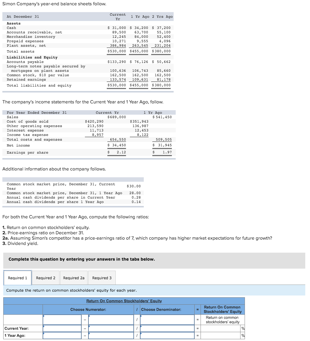 Yrs Ago Assets Cash .5: 31,000 $ 34,200 $ 37,200 Accounts receivable,
