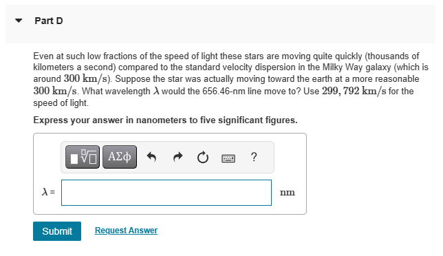 a distant star is moving relative to the earth. The star is