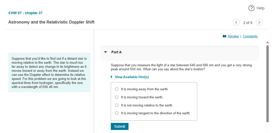it Suppose that you measure the light of a star between 640