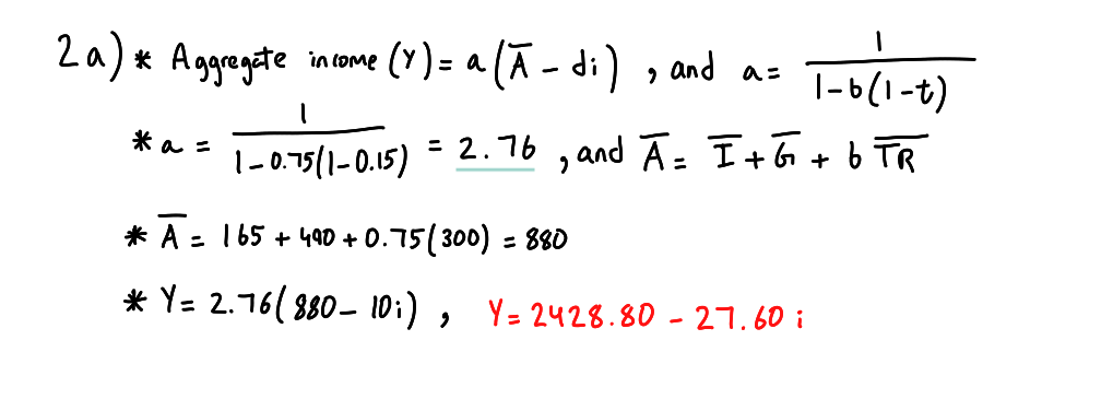 880- 10:) , Y= 2428.80 - 27.60 iNow nd output when i=5