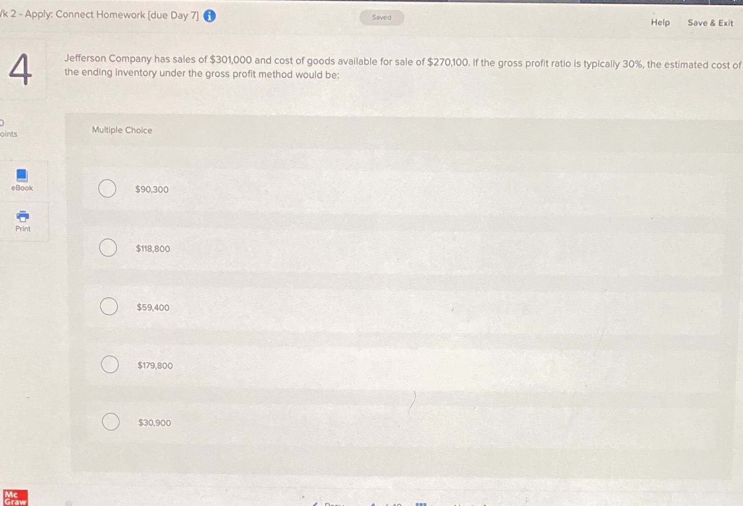  /k 2 - Apply: Connect Homework [due Day 7] i Saved