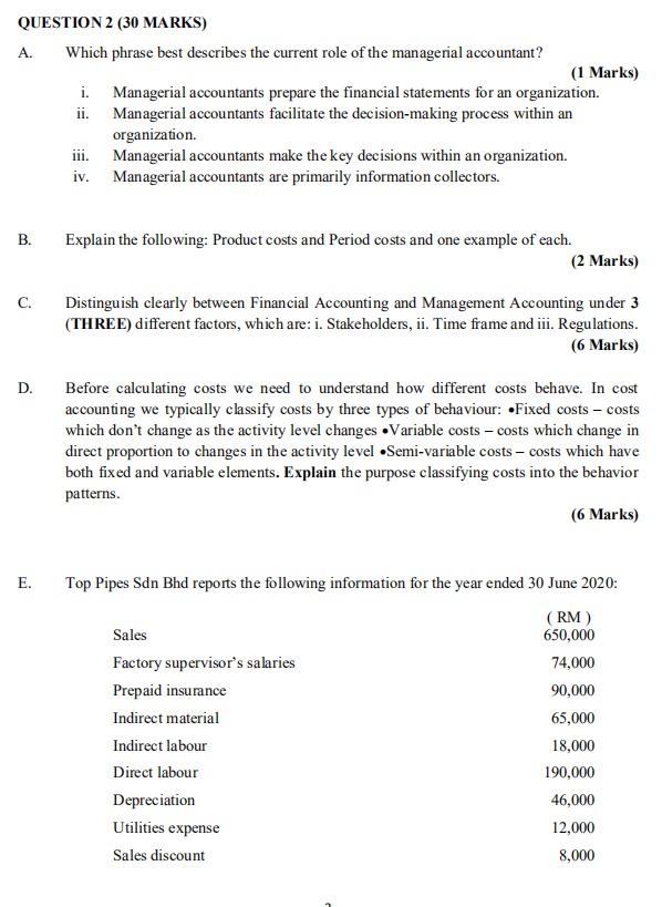 Before calculating costs we need to understand how different costs behave. In