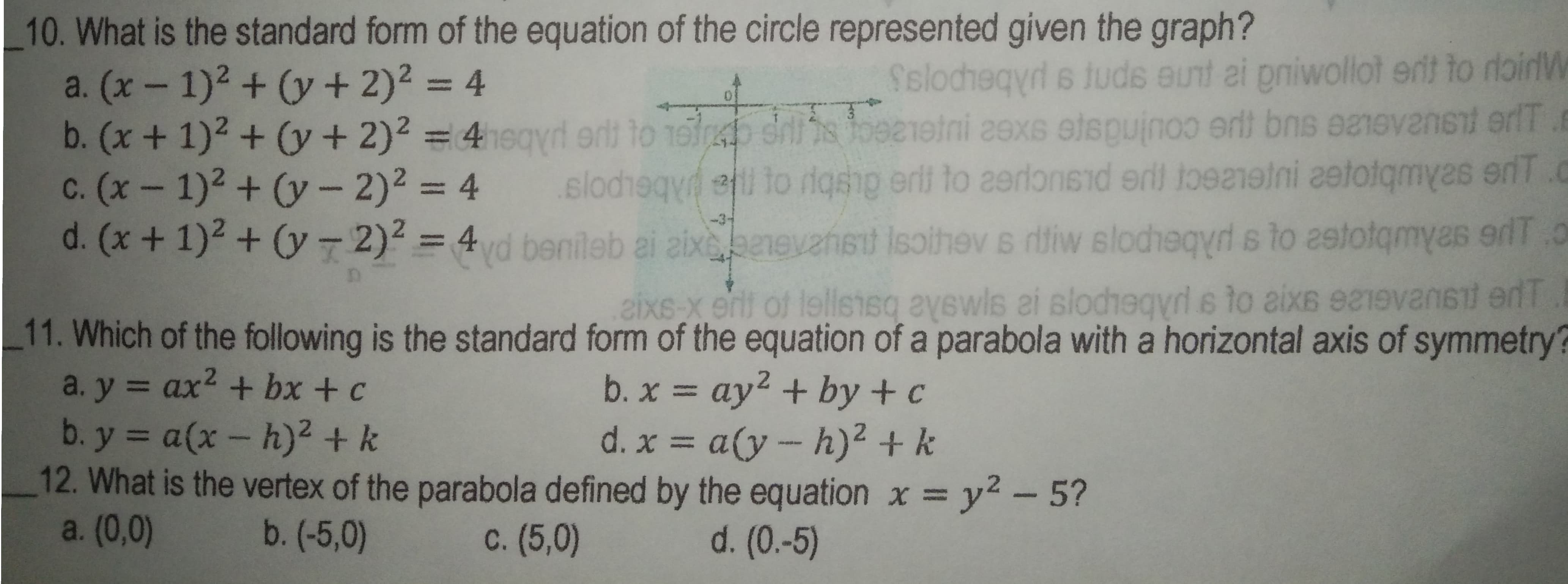  Rules in answering: Justify your chosen answer by explaining the reason/solution