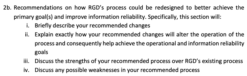 the process and consequently help achieve the operational and information reliability goals