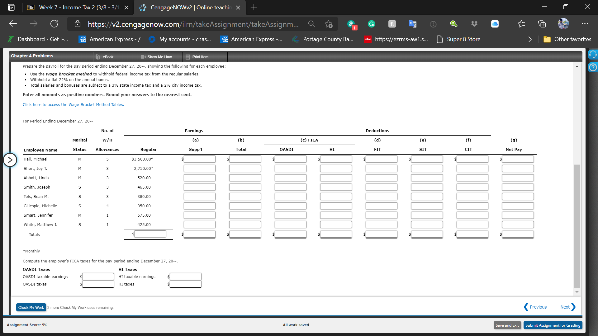 - Income Tax 2 (3/8 - 3/1 X CengageNOWv2 | Online teachin