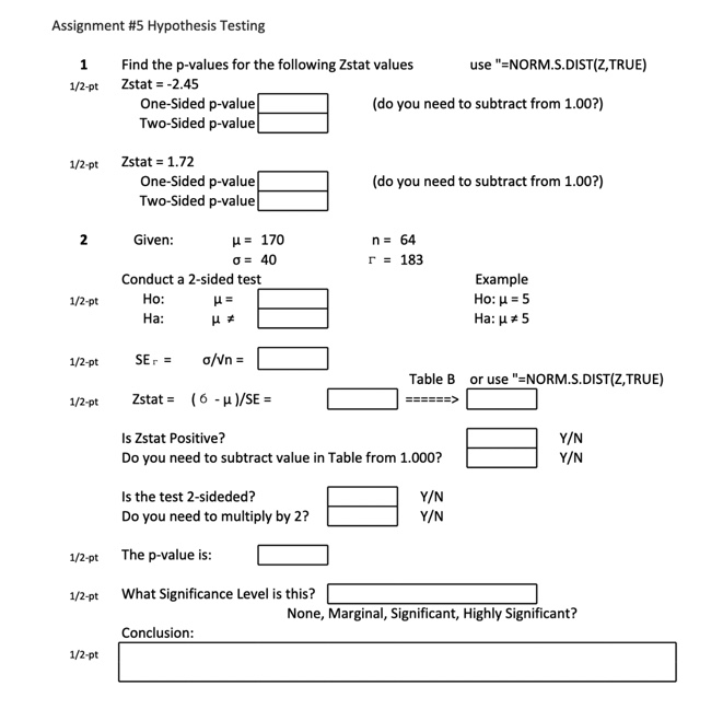 One-Sided p-value (do you need to subtract from 1.00?) Two-Sided p-value 2