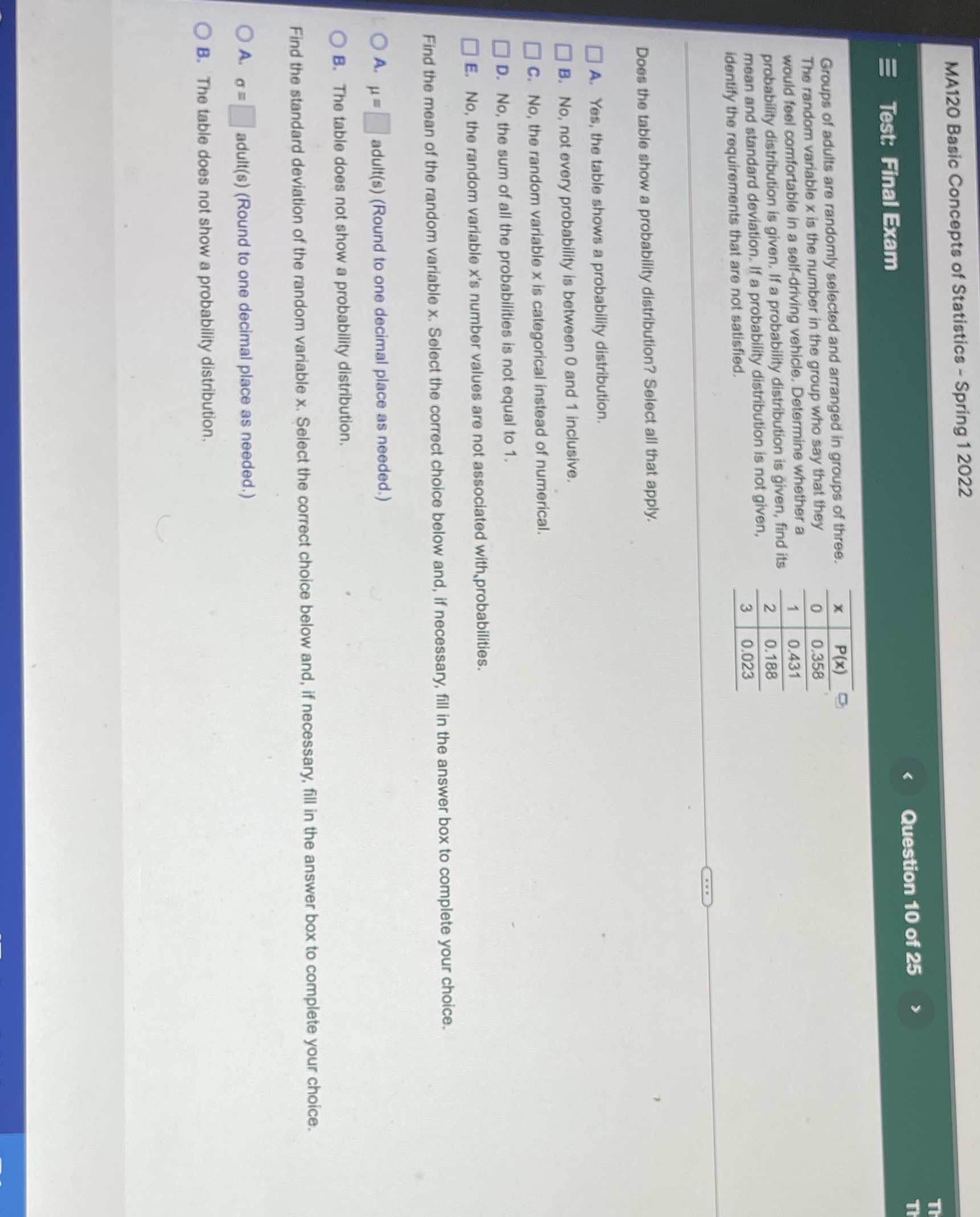 Will give thumbs up and positive feedback MA120 Basic Concepts of Statistics
