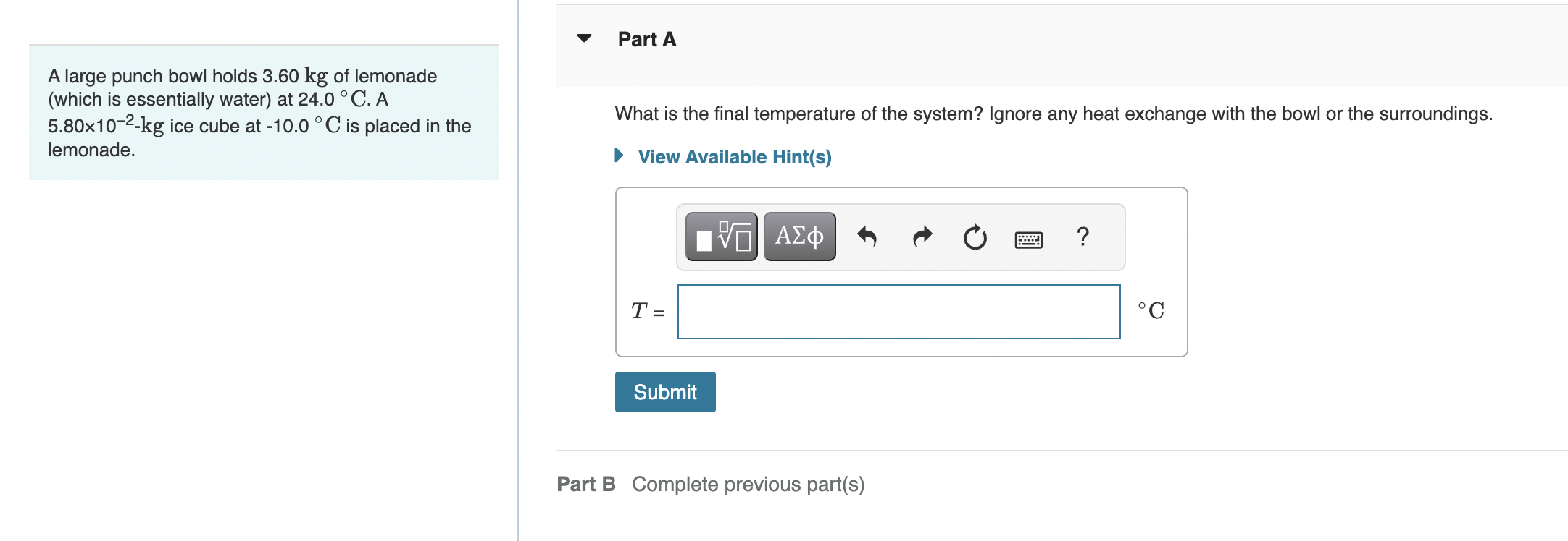 required to melt all the ice. Express your answer using two significant