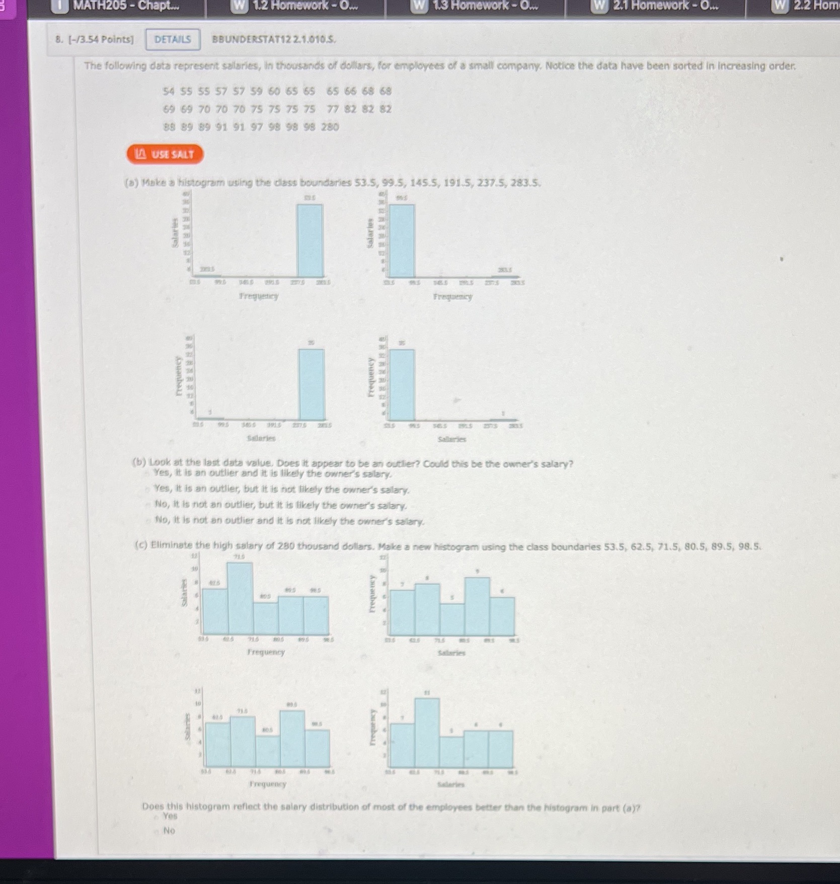  I MATH205 - Chapt.. W 1.2 Homework - O. W 13