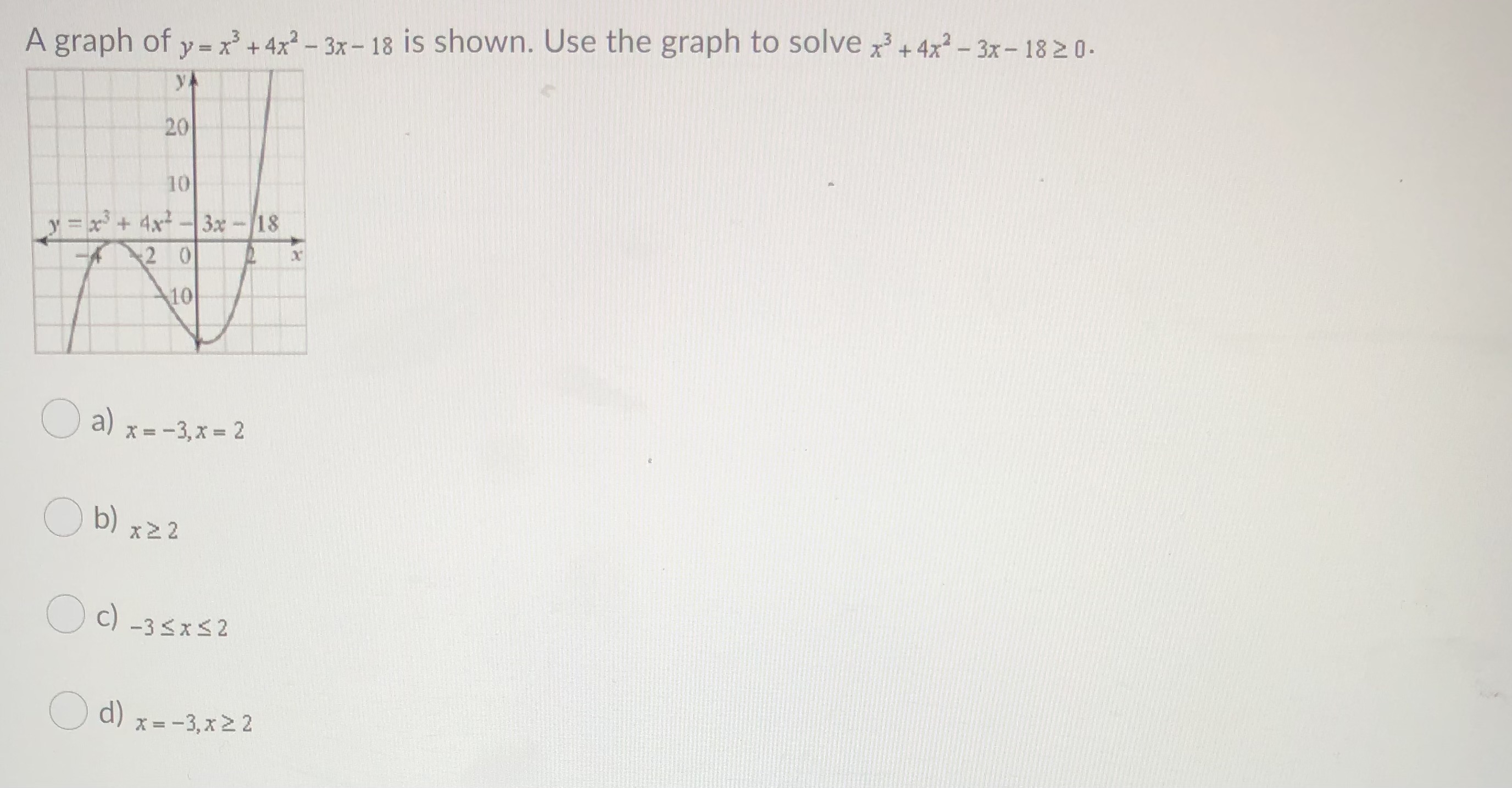 E (1, 2) and X E (3, co) O c) XE (
