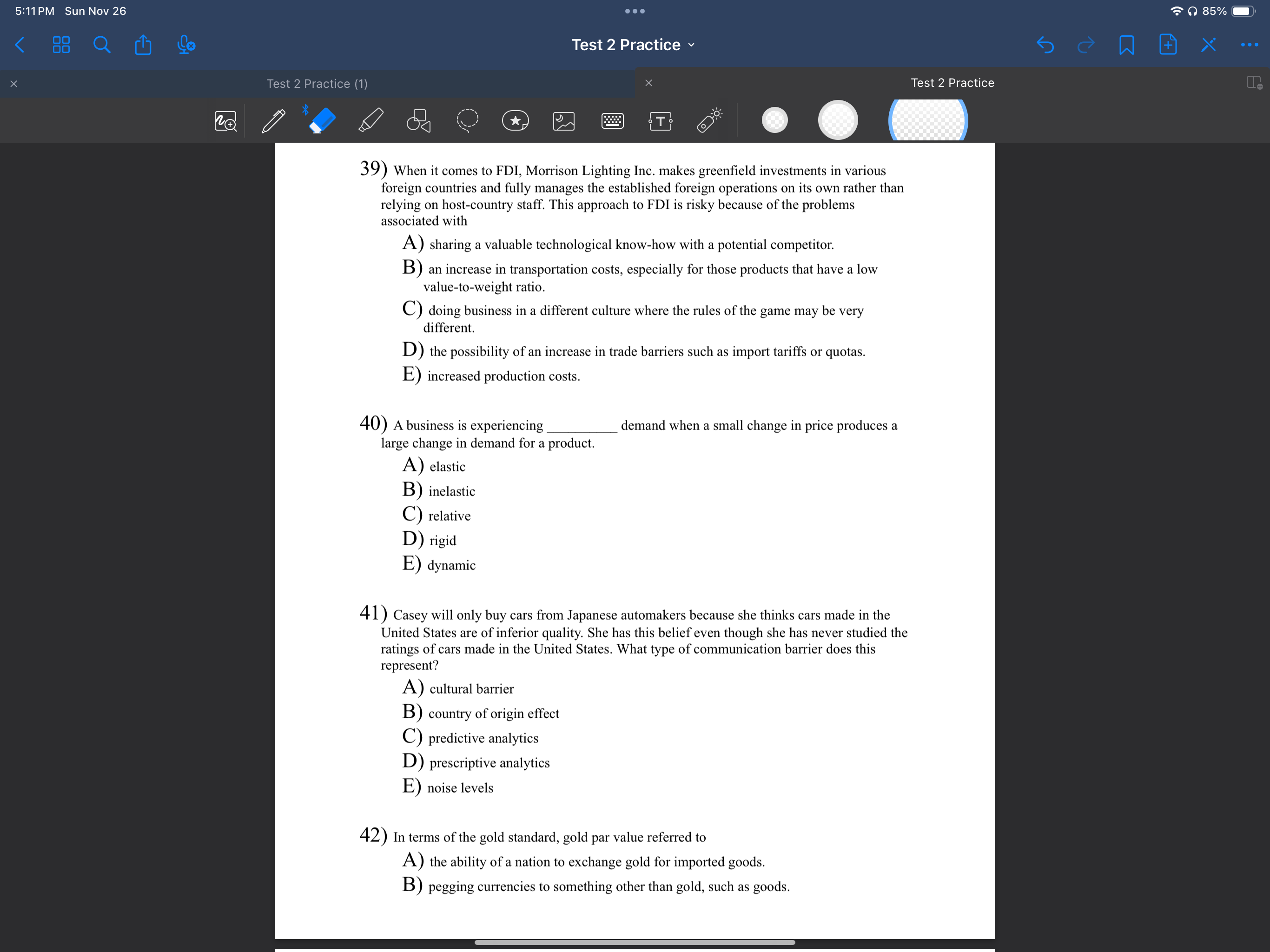 when A) there is short-term movement of funds from one currency to
