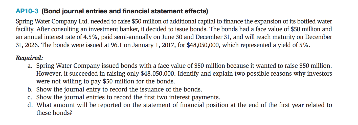 If you could please help with questions a. b. c. and d.