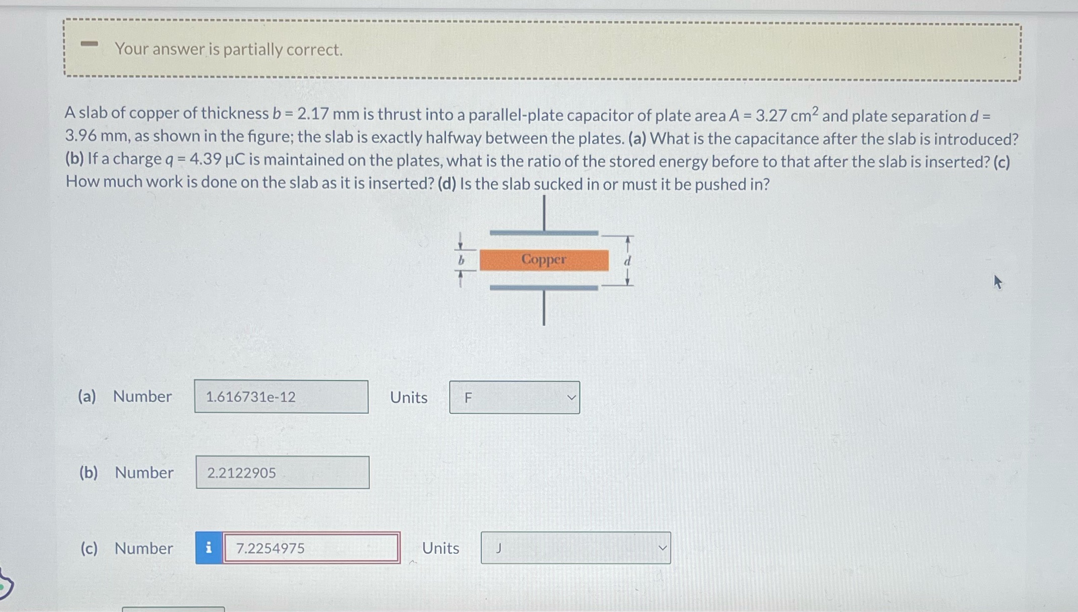 hi please help with part c! thank you :) Your answer is