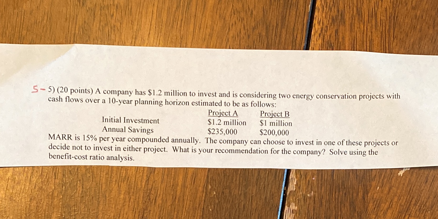 Answer as fast you can 5 - S) (20 points) A company