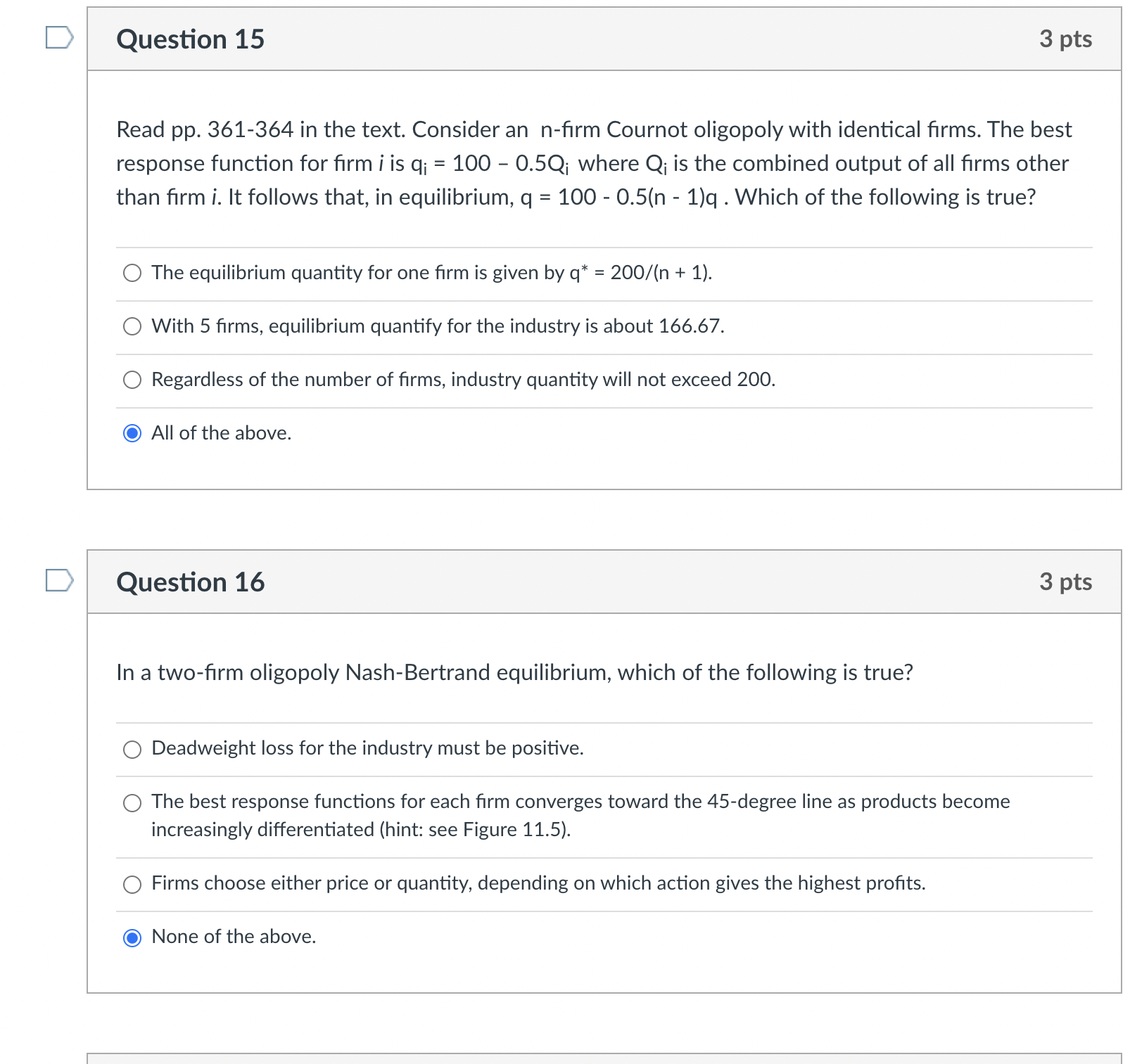 24. Suppose demand for lentils is given by Q = 100 -