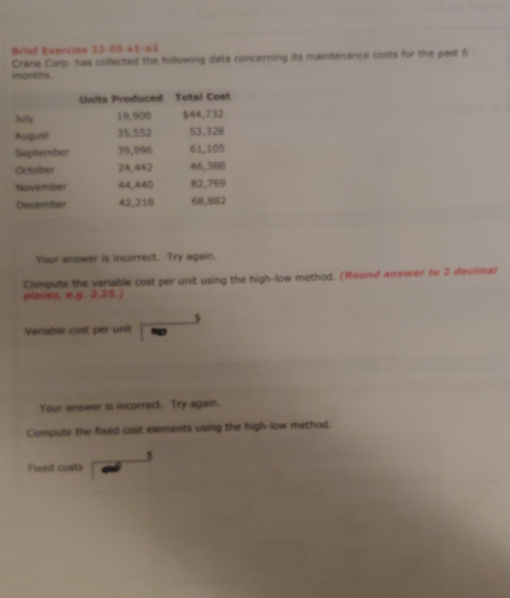 I need answer and solution? Brief Exercise 22:05 61-62 Crane Corp. has