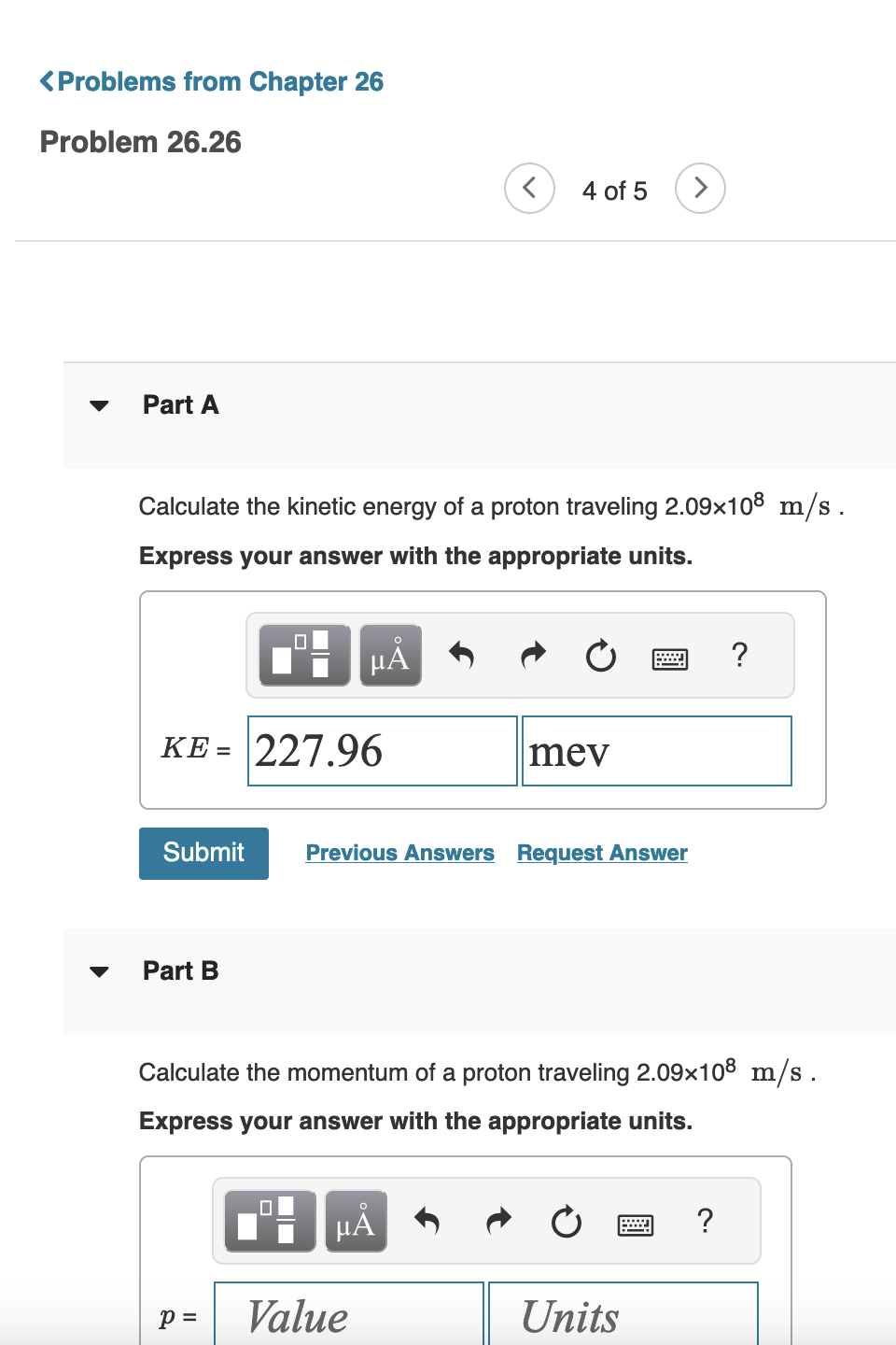 that star as measured by observer on Earth? Previous Answers Request Answer