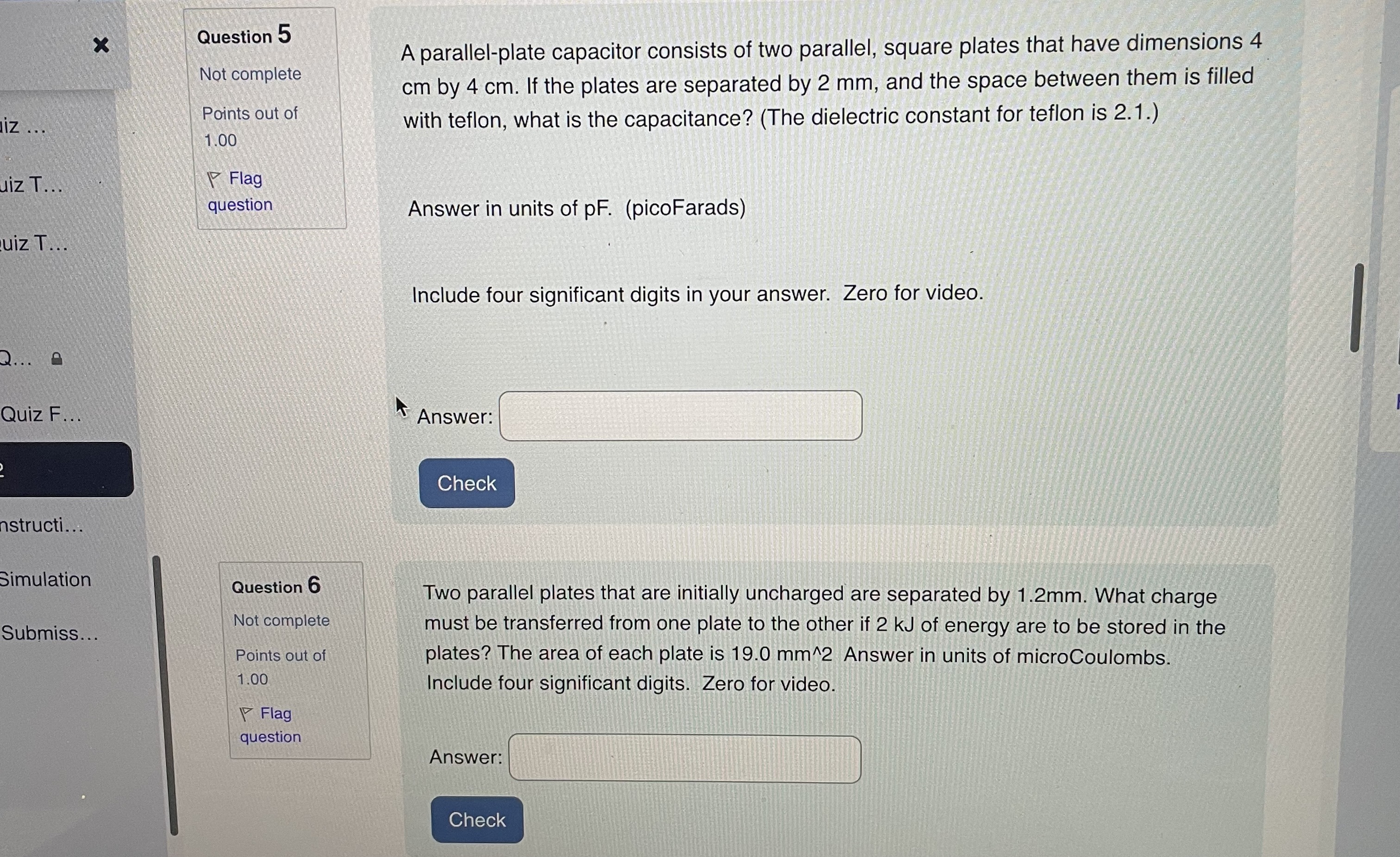 a 21 -UF capacitor when it is charged to 360 V? Not