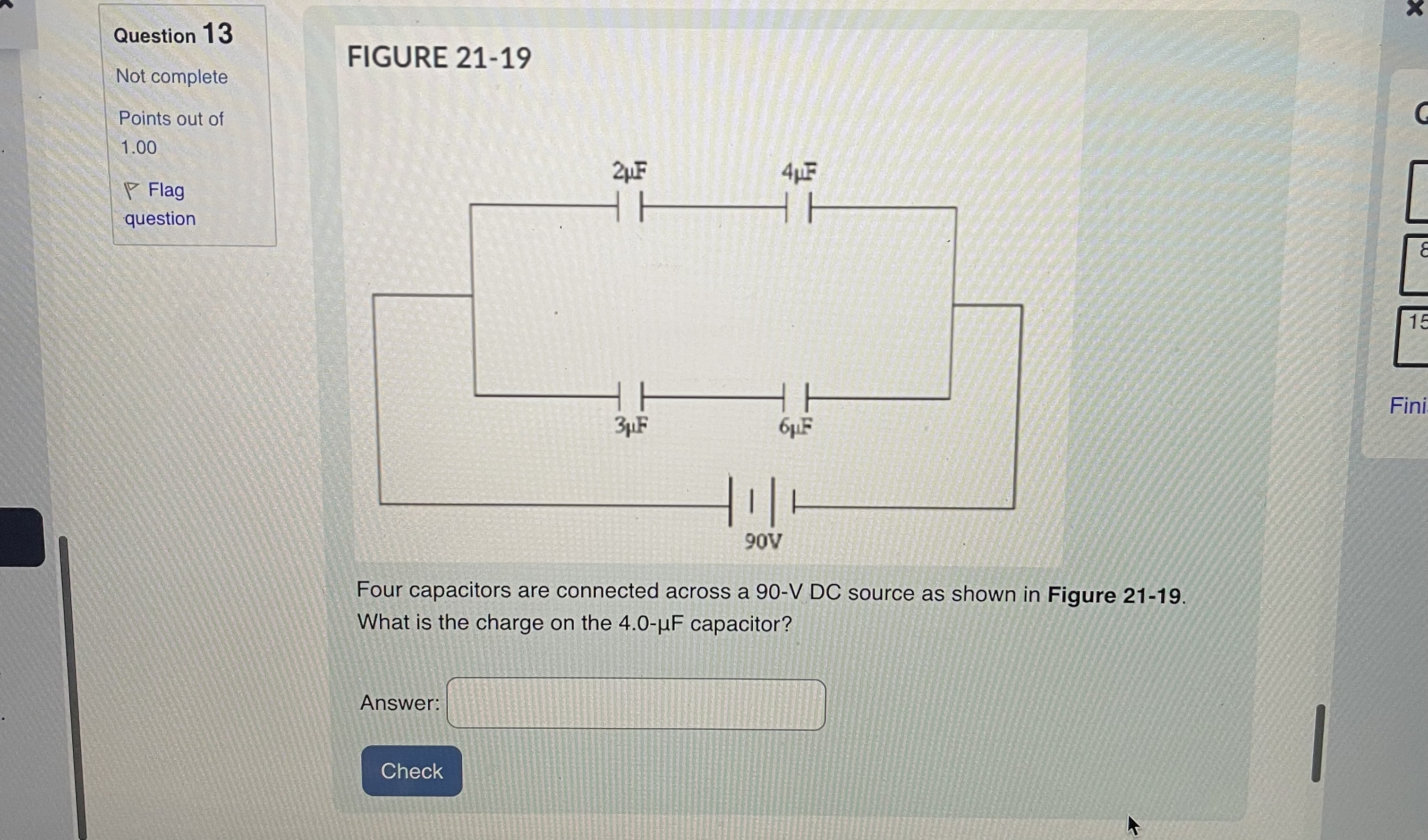 Answer: question Check Question 2 The magnitude of the charge on each