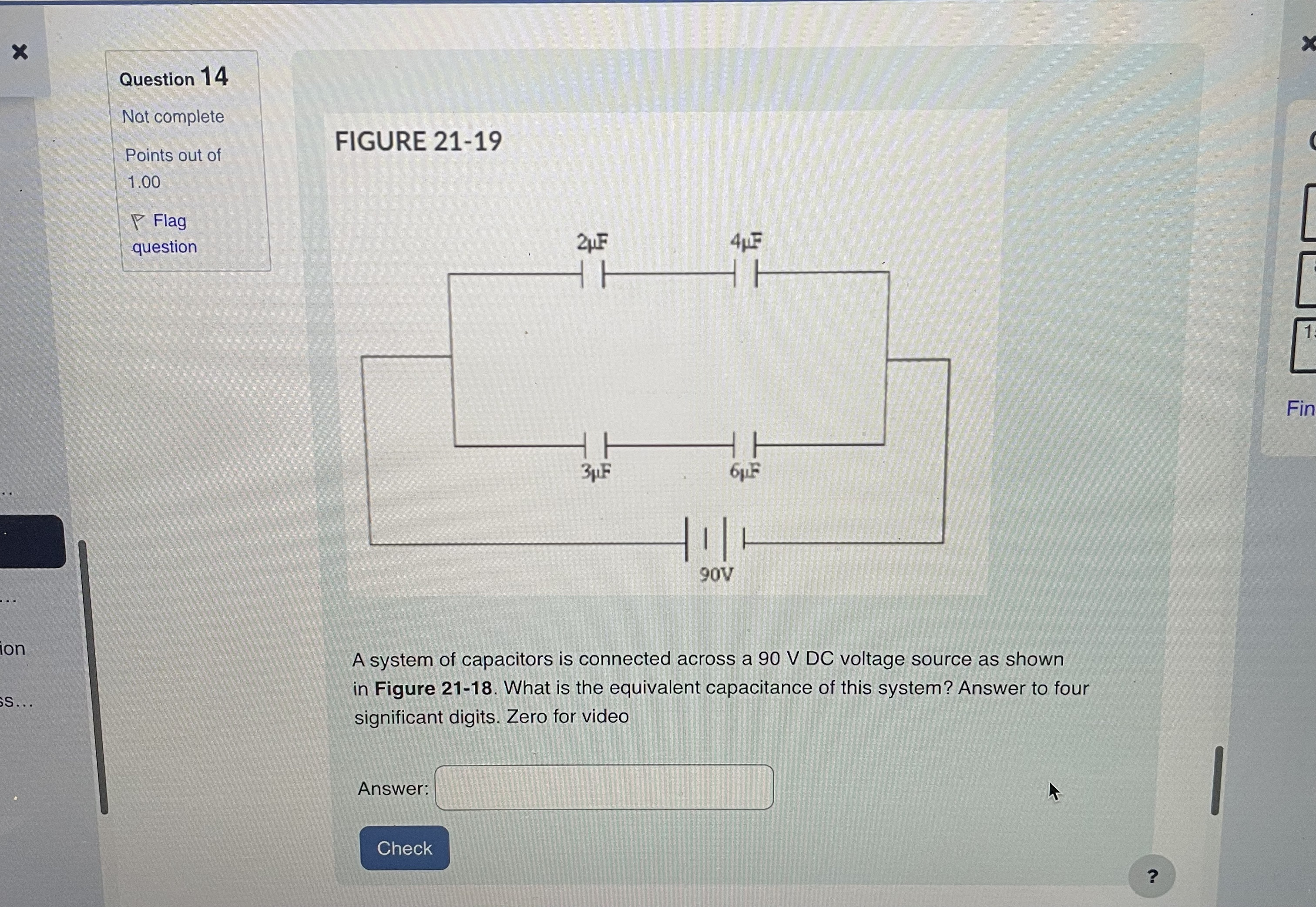plate of a parallel plate capacitor is 4 JC and the Correct