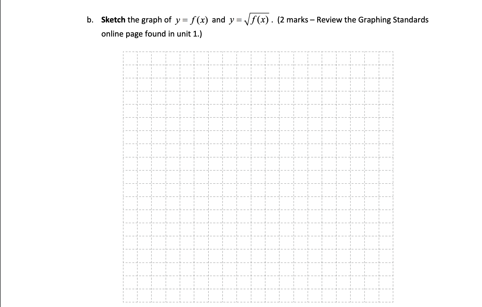 of any invariant points between the two functions. (2 marks) 2. Consider