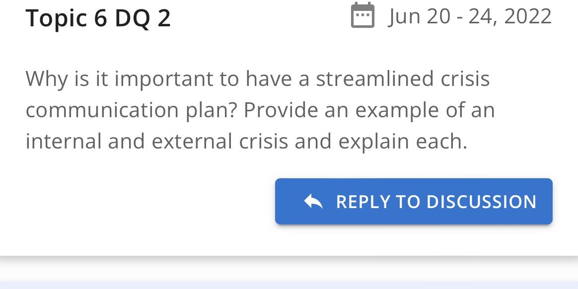 Please include 2 references Topic 6 DQ 2 Jun 20 - 24,