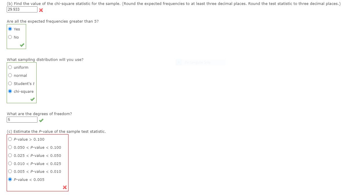 frequency. (a) What is the ievel of signicance? om State the null