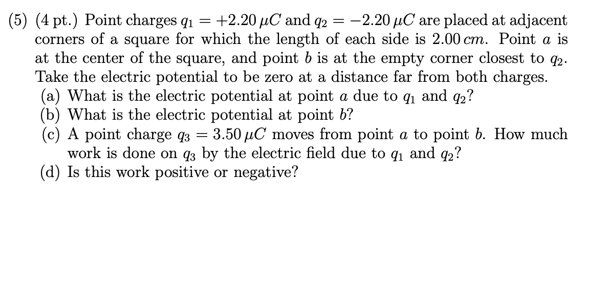 (4) (4 pts.) For the system of capacitors shown in the figure,