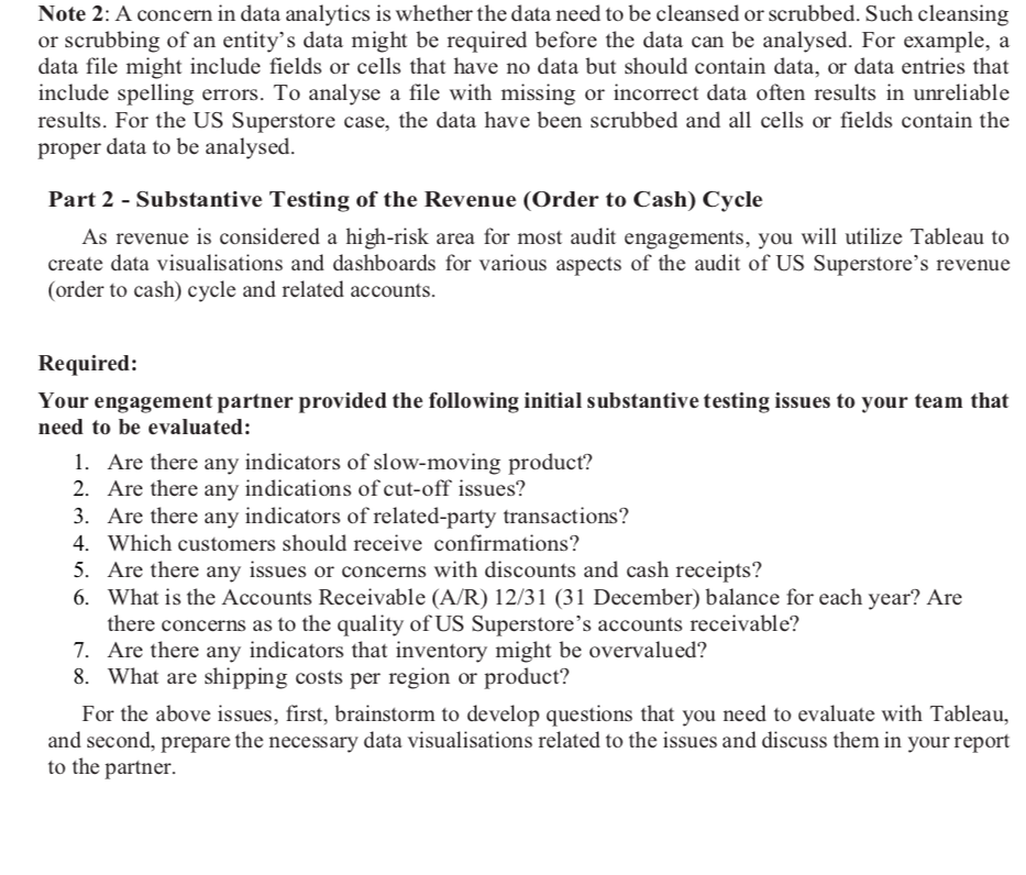 to open the US Superstore data file and brainstorm ideas to develop